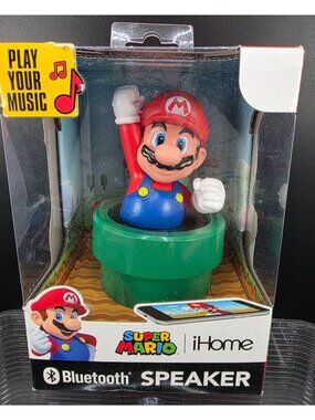 Super Mario iHome Bluetooth Speaker Rechargeable Battery New In Box
